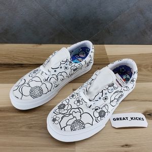 VANS ERA U-color Floral White Low Top Sneakers